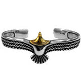 viking eagle cuff open adjustable bracelet