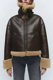 vintage double sided fleece jacket