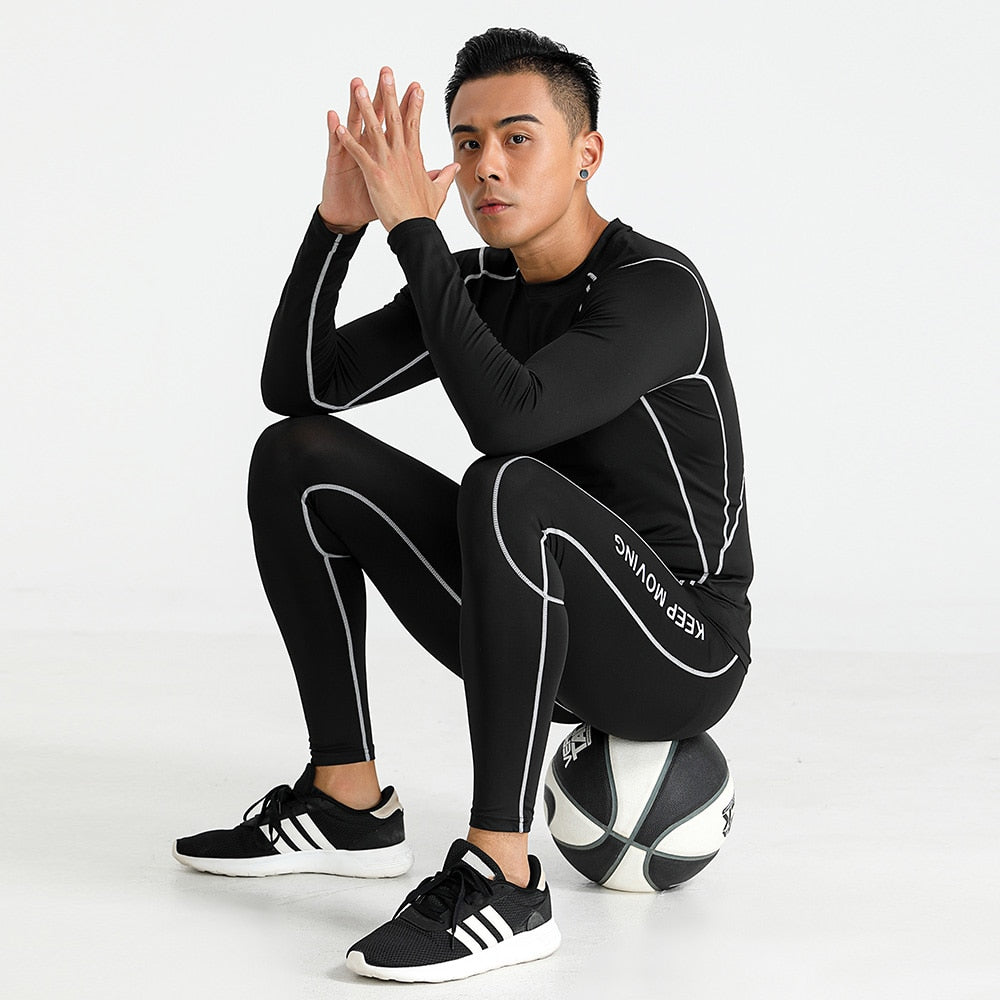quick drying compression fitness tracksuit set