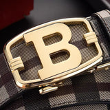b buckle genuine leather belts