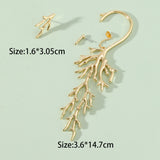 coral hook metal earring