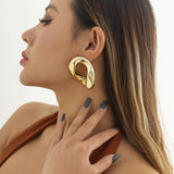 hip hop thick chain drop earrings