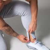striped drawstring fitted fitness sweatpants