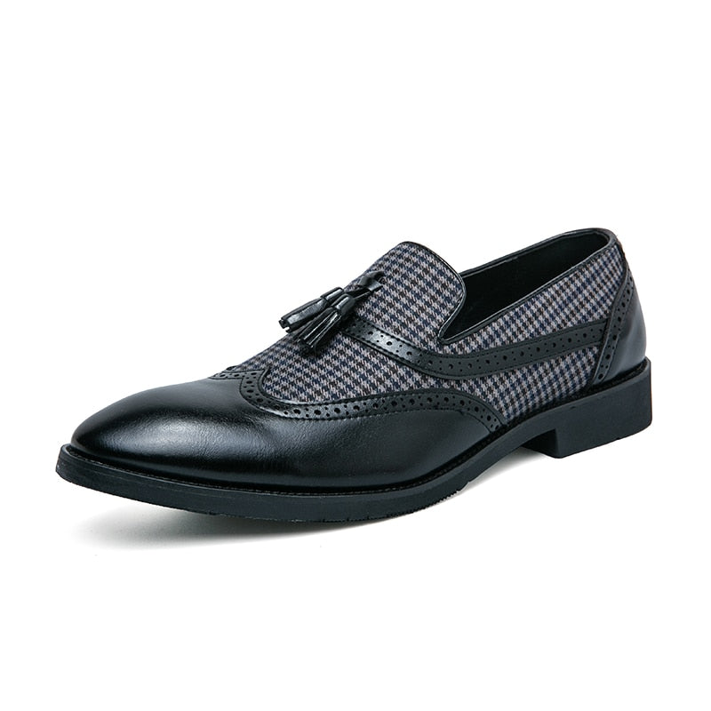 british style tassel soft leather loafers