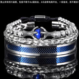 stainless steel stone bracelet bangles jewelry set