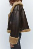 vintage double sided fleece jacket