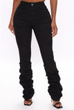 Fashion Casual Regular Solid Jeans