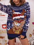 christmas reindeer fair isle sweater