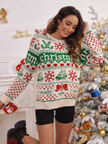 christmas fair isle print sweater