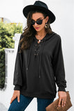 eyelet accent hoodie