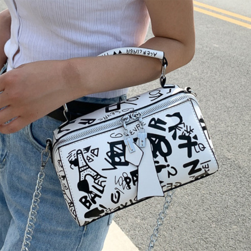 Casual Street Patchwork Print Bags