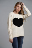 heart graphic pullover sweater