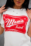country deep licensed distressed mama tried tee