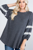 full size run crochet sleeve detail drop shoulder tunic