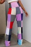Fashion Casual Patchwork Split Joint Regular Trousers