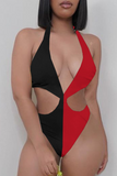 Sexy Solid Hollowed Out Split Joint Swimwears