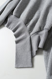 gawqo asymmetrical hem sweatshirt with fleece lining