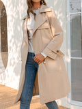 belted trench coat with pockets