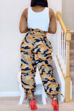 Fashion Casual Camouflage Print Pants Regular Trousers