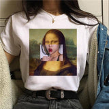 vintage mona lisa graphic t shirt