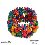 multi color wood beads bracelet