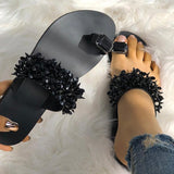 crystal bling flat sandals