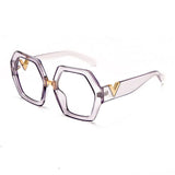 transparent lens metal frame eyeglass