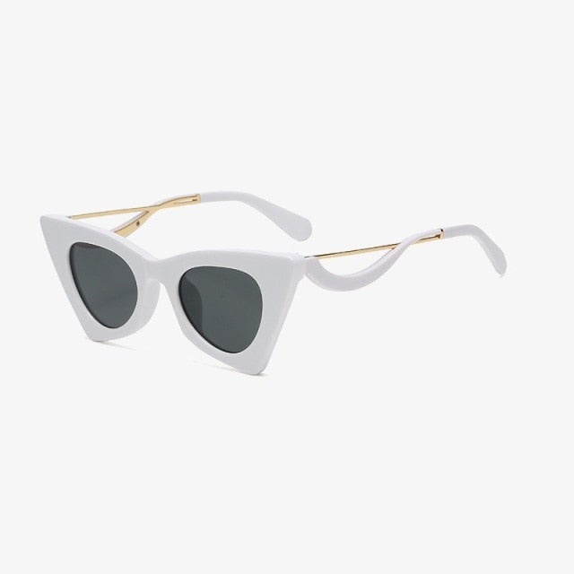 vintage triangle shades cat eye sunglasses