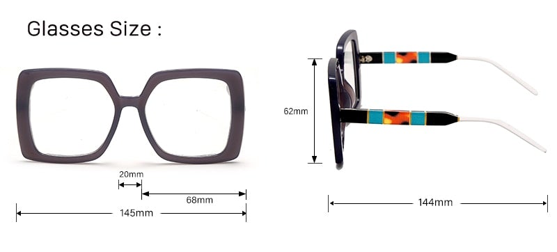 stripe gradient spectacles frame square sunglasses