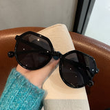 minimalist irregular round sunglasses