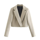 french style blazer skirt suit set