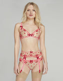 love embroidery floral underwear lingerie set