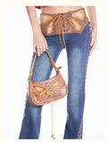 vintage y2k butterfly bow pu leather handbag