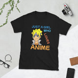just a girl who loves anime short sleeve t shirt