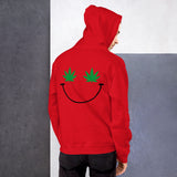 weed smiley marijuana face hoodie
