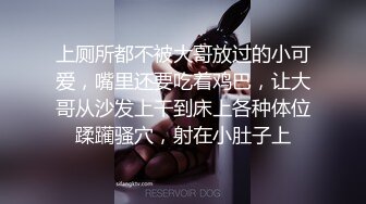 上厕所都不被大哥放过的小可爱，嘴里还要吃着鸡巴，让大哥从沙发上干到床上各种体位蹂躏骚穴，射在小肚子上