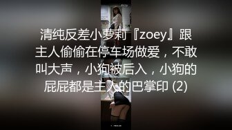 清纯反差小萝莉『zoey』跟主人偷偷在停车场做爱，不敢叫大声，小狗被后入，小狗的屁屁都是主人的巴掌印 (2)