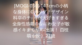 [MOGI-030] 147cmの小柄な身体にGカップ！デザイン科卒のチ○ポが大好きすぎる全身性感帯のなにわ女子が敏感イキまくりAV出演！ 百枝萌（仮） 21歳